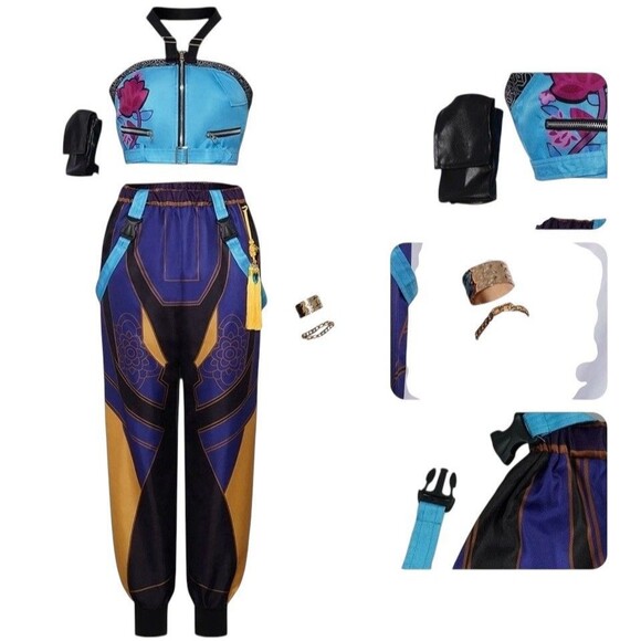 KPop Demon Hunters HUNTRIX Popstar Zoey Cosplay Costume Fashion Idol Outfit - Picture 9 of 11